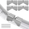 4 PCS Stainless Steel Gutter Extension Hinge, Downspout Extension Flip-Up