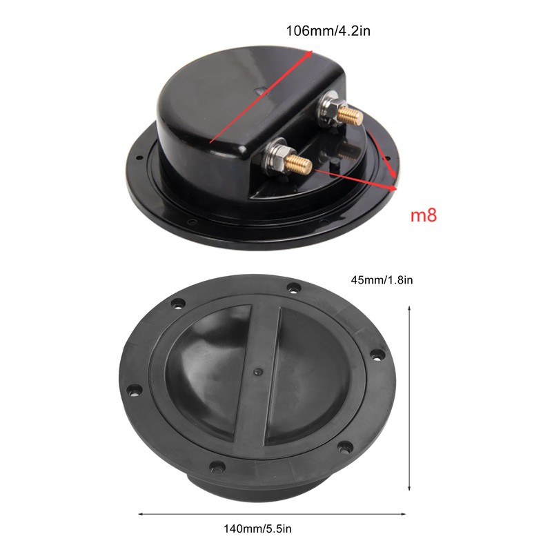Power Supply Base With Rotating Lid M8 Fishing Boat Waterproof