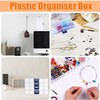 4 PCS Jewellery Storage Box, 10 Grids Plastic Organiser Box,