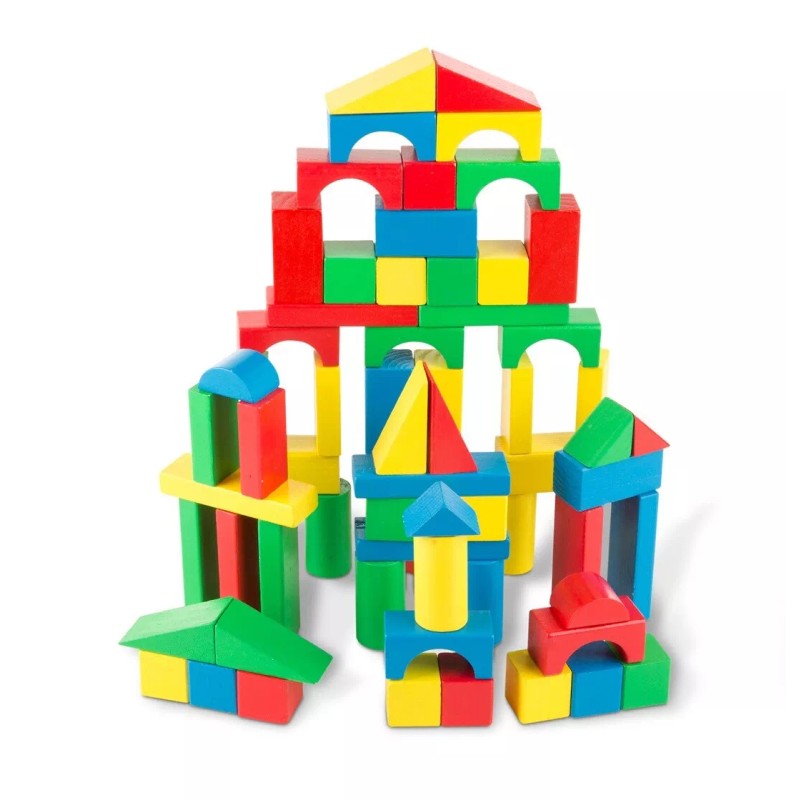 Melissa and doug 100 wooden blocks.