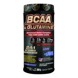 Bcaa & Glutamine 300 Gr Aminoacidos 2:1:1 Sabor Uva F&nt