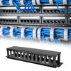 QWORK 4 Pack 2U Horizontal Rack Mount Cable Management Organizer,