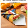 Reusable Sandwich Wrap - Washable, Leakproof, Double-Layered, Fabric, Foldable, Space