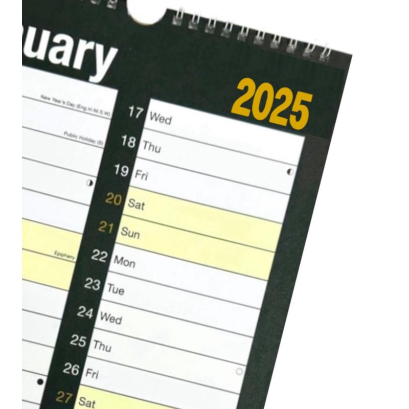 2025 WALL CALENDAR HOME OFFICE, EASY LARGE MONTH TO VIEW