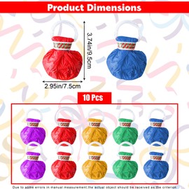 Ysqool 10Pack Colorful Streamer Poppers, No Mess Confetti Poppers, Party Poppers Hand Throw Confetti Cannon for Birthday, Wedding, Celebrations, Graduation, Retirement Party Supplies