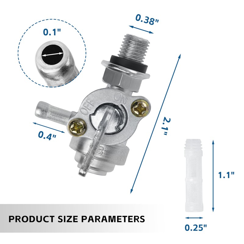 Generator Fuel Tank Shut Off Valve M10X1.25mm for Champion 28-1783-V，310574GS