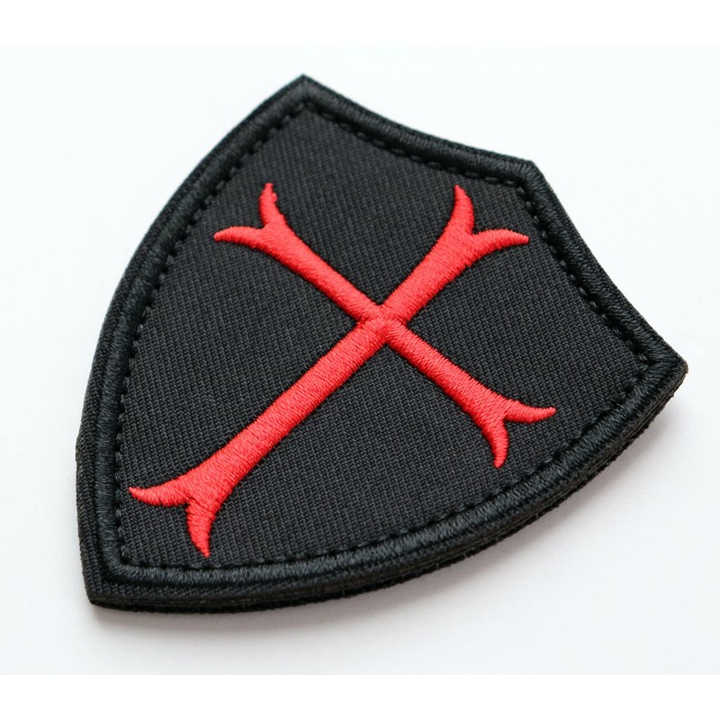 Knights Templar Shield Patch (Cross Symbol / Coat of Arms)