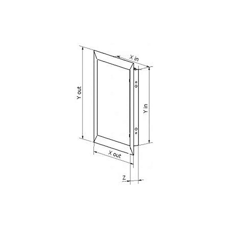 White Metal Access Panel 200mm x 300mm Wall Inspection Door