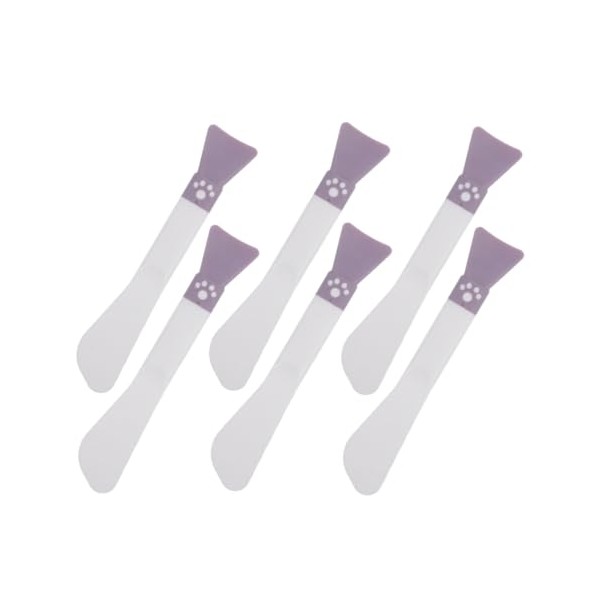 6pcs Double-end Silicone Mud Mask Applicator Brush for Skincare Reusable