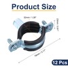 sourcing map 12 Pcs Split Ring Pipe Hanger, 32mm/1.26inch Adjustable