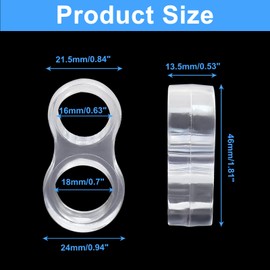 Unlorspy 18pcs Transparent PVC Door Handle Buffers - Protect Walls & Furniture - Easy Install - 16mm/18mm