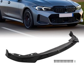Jecoupoon Front Bumper Lip Compatible with G20 3-Series L-C-I (M Sport Package) & M340i 2023-2025 3PCS Matte Black IKON Style PP Front Chin Spoiler Splitter Lower Valance