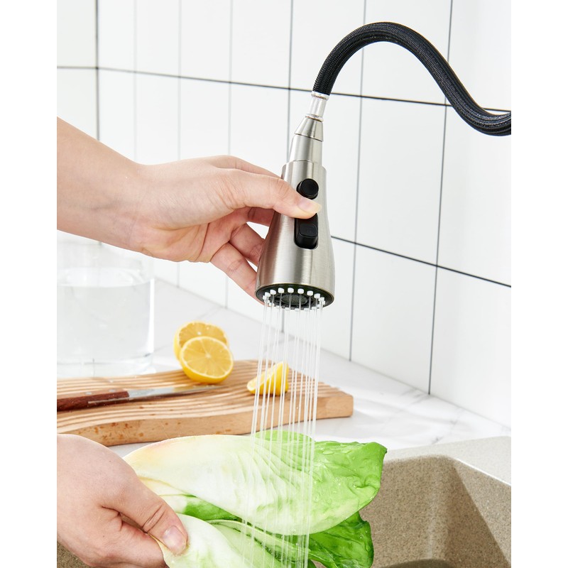 Kitchen Faucet Head Replacement with 15 Adapters - 3 Functions