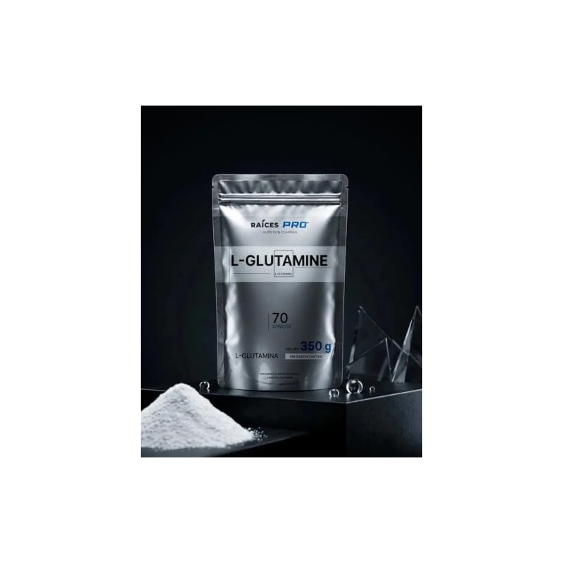 Glutamina En Polvo 350g Aminoácidos L-glutamina Raíces Pro Sin Sabor