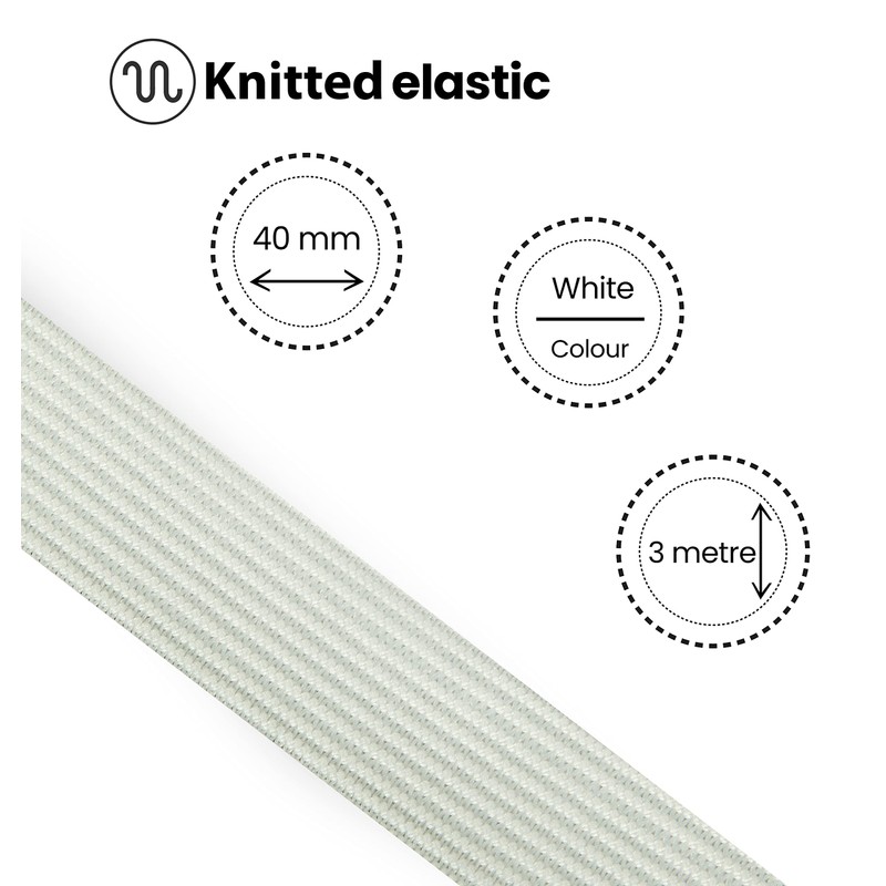 Shelver Shelver Elastic for Sewing, Wide Waistband Elastic in Widths: