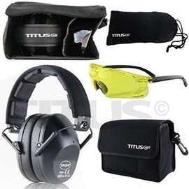 TITUS Slim-line Earmuffs and Safety Glasses Combo Pack