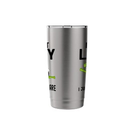 I'm Not Lazy I Just Don't Care Funny Panda Bear Stainless Steel Insulated Tumbler