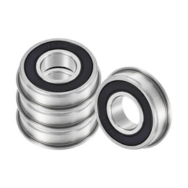 Kozelo 4pcs FR8-2RS Flanged Ball Bearing - (1/2 x 1-1/8 x 5/16 inch) Replacement Wheel Bearings for Wheelbarrow Lawnmower Hand Truck Axle Use | Chrome Steel, ABEC1