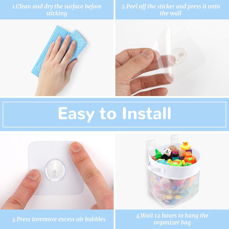 Maxmoc Bath Toy Storage, Wall-Mounted Bath Toy Storage (Style 1)