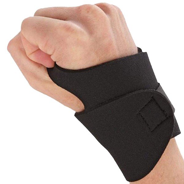 Lohmann&Rauscher-32766 AmbiBand Wrist Support, One Size Adjustable Compression Brace with Thumb Hole for Tendonitis, Arthritis, Sprains, & Wrist Pain, Lightweight & Latex Free, Fits Right or Left Hand