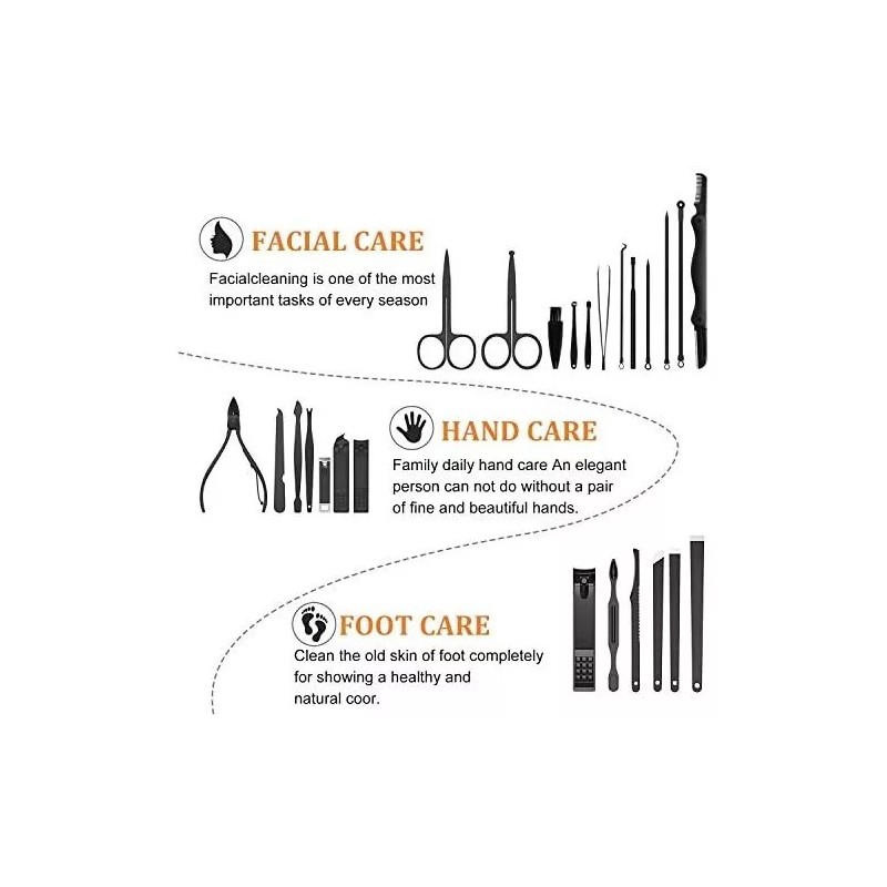 QLNE Set De Manicura, Kit De Pedicura, Cortaúñas, Juego De