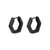 Titanium steel Hexagon Geometrical Shape Classic Simple Plain Hoop Earrings