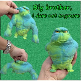 Gorilla Figure for Stress Relief, Animals, Latex Monkey Toys, Anti-Anxiety Irritability Gorilla Toy, Soft Squeeze Toy, Suitable for Leisure, Entertainment, Stress Relief (Green (15 cm)