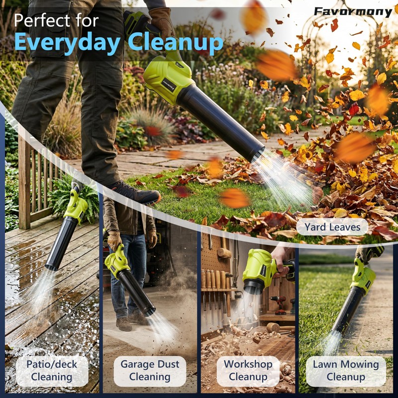 Leaf Blower Cordless, M18 Battery Compatible (No Battery), 600000RPM Blower