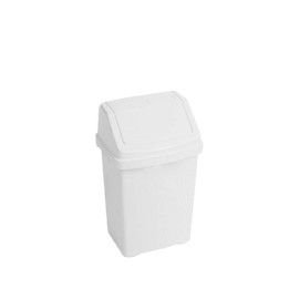 M1SS Casa 8L Swing Bin Assorted Colours High Grade Flip Top Waste bin (Ice White)