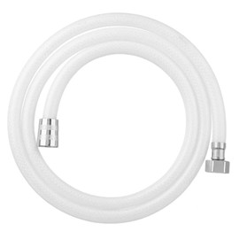 Schläfer 801290 | Premium Shower Hose 120 cm Length with Twist Protection Plastic White for Fittings and Shower Universal Connections: 1/2 Inch Brass Cone (DN15) PVC Retinated