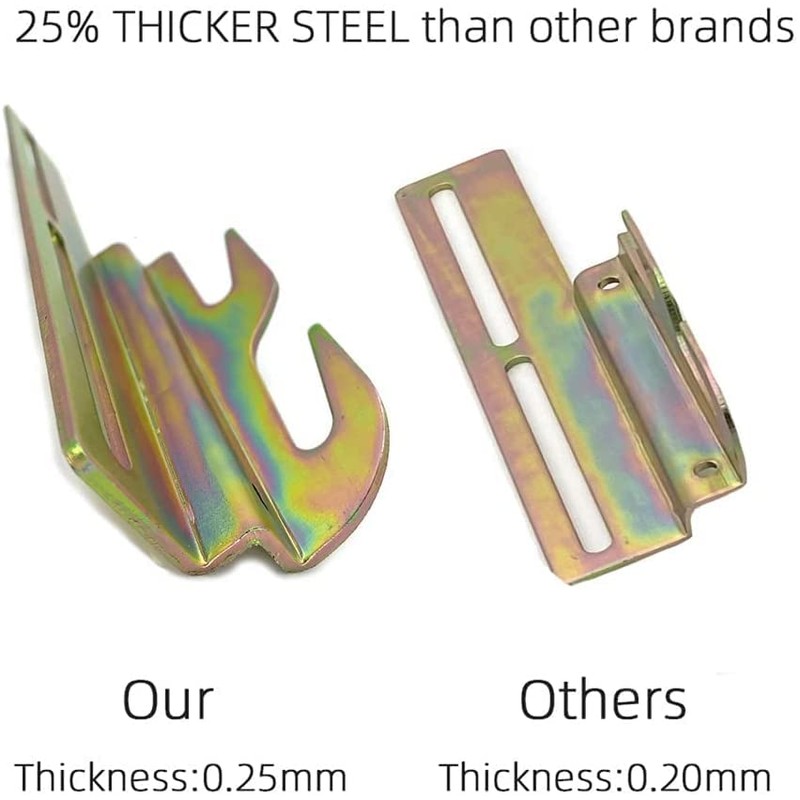 POROHOM 2Pcs #711 Bolt-On to Hook-On Bed Frame Conversion Brackets