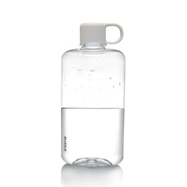 ALLKELR Portable Flat Water Bottle, BPA Free Tritan Plastic Travel Water Bottle for Camping, Fitness, Outdoor Sports, Fits Purse and Pocket (White, 16.9 oz)