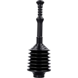 JS Jackson Supplies Professional Bellows Accordion Toilet Plunger, High Pressure Thrust Plunge Remov