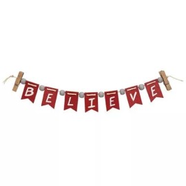 Christmas Believe Mini Clip Banner 9.5" Long