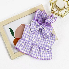 Clopon Girl Dog Costumes Cat Tutu Yorkie Dresses for Christmas Party' Poodle Dress Cute Dog Outfits Kitten Clothes S