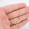 AOCHEE Origami Bee Necklace for Women Bee Pendant Necklace Bee
