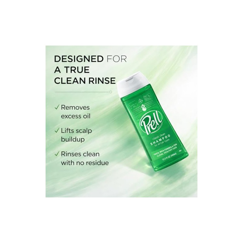 Prell Classic Clean Shampoo, 13.5oz Each