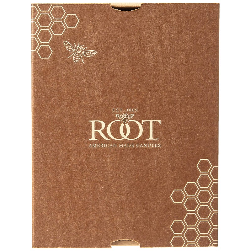 Root Candles 4-Count Unscented Dinner Candles Dripless Beeswax Enhanced Grecian