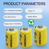 Zsolarigt 10Packs 1/3AAA 250mAh 1.2V NiCd Rechargeable Battery for Outdoor
