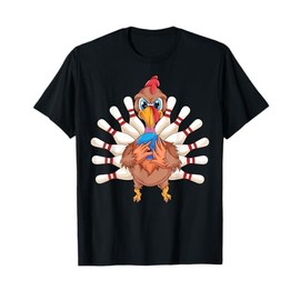 Cool Turkey Bowling Pin Feathers | Funny Thanksgiving Gift T-Shirt