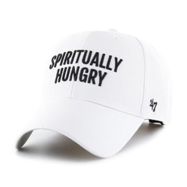 The Kabbalah Centre Spiritually Hungry MVP Hat Cap Adjustable One Size Fits All Baseball Hat for Men and Women Unisex (MVP, White)