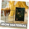 PRETYZOOM Photo Frame Stand Desktop Metal Plate Holder Artistic Work