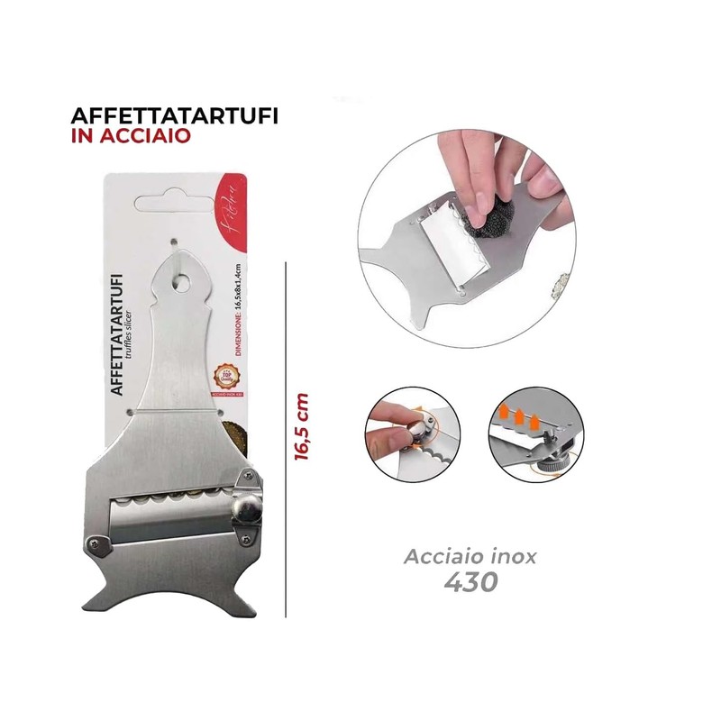Generico Professional Truffle Slicer, Mandoline Cheese Slicer, Stainless Steel