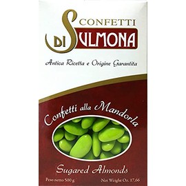 Sulmona Classic Dragées with Almonds, Green, 500 g