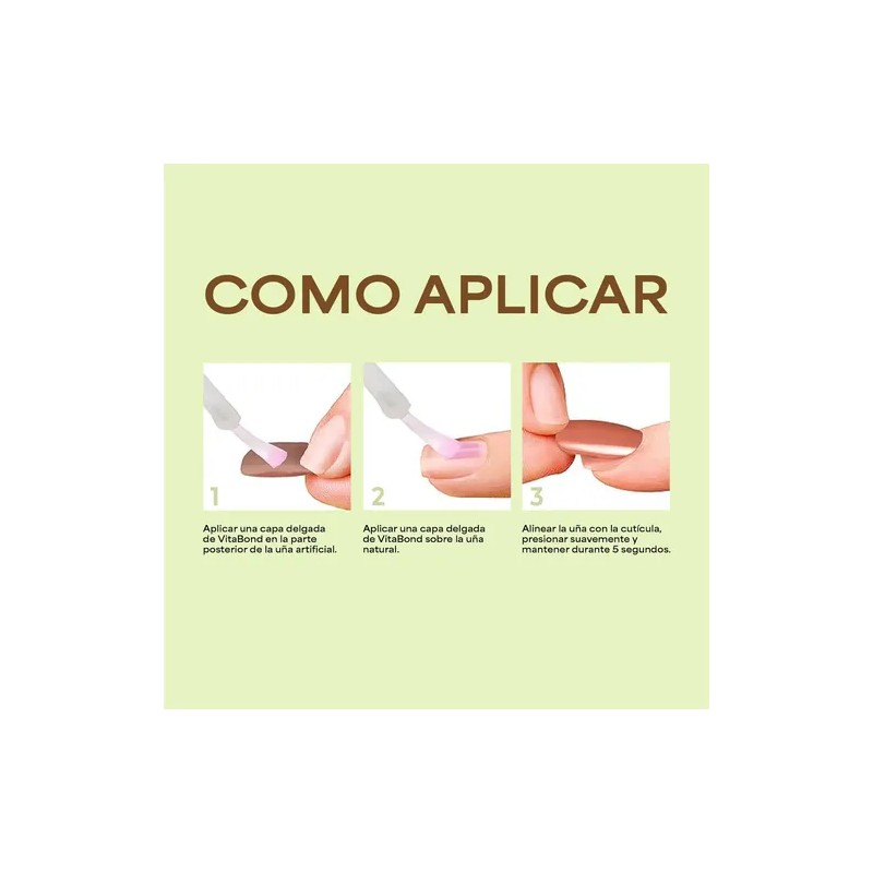 Pegamento De Uñas en Brocha Kiss Vitablond Nail Glue Vitamina