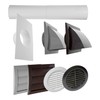 4 Inch Adjustable Through-Wall Vent Duct - White - Different
