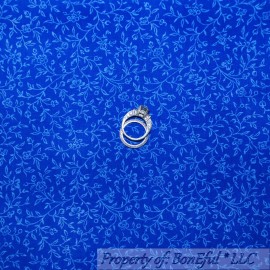 Signature BonEful FABRIC FQ Cotton Quilt Blue Calico Tonal Flower Tiny Little Petite Dot S