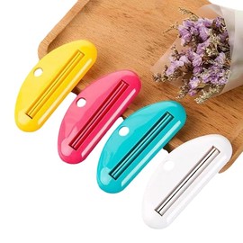 Toothpaste Squeezer, Tube Squeezer Tool Roller, Dispenser Toothpaste Tube Squeezer Tooth Pastetooth Paste Squeeze (4 Colors)