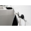 Haceka Double Hook Kosmos in White, Metal Silver, 10 x