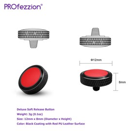 PROfezzion Deluxe & Sturdy Brass Soft Release Button with Microfiber Leather Surface